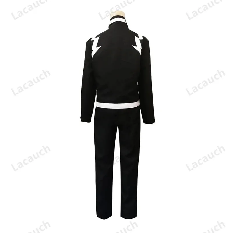 Anime My Hero Academia Kaminari Denki Cosplay Costume Short Wig Hairpin Black Uniform Suit