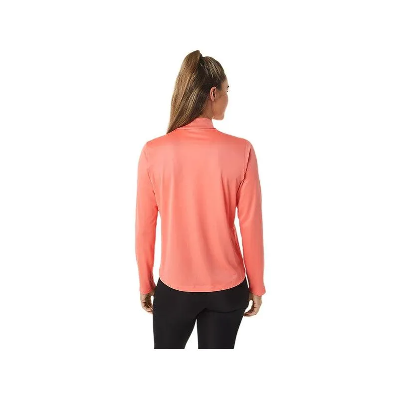 Asics Women's LS 1/2 Zip Top  - Papaya