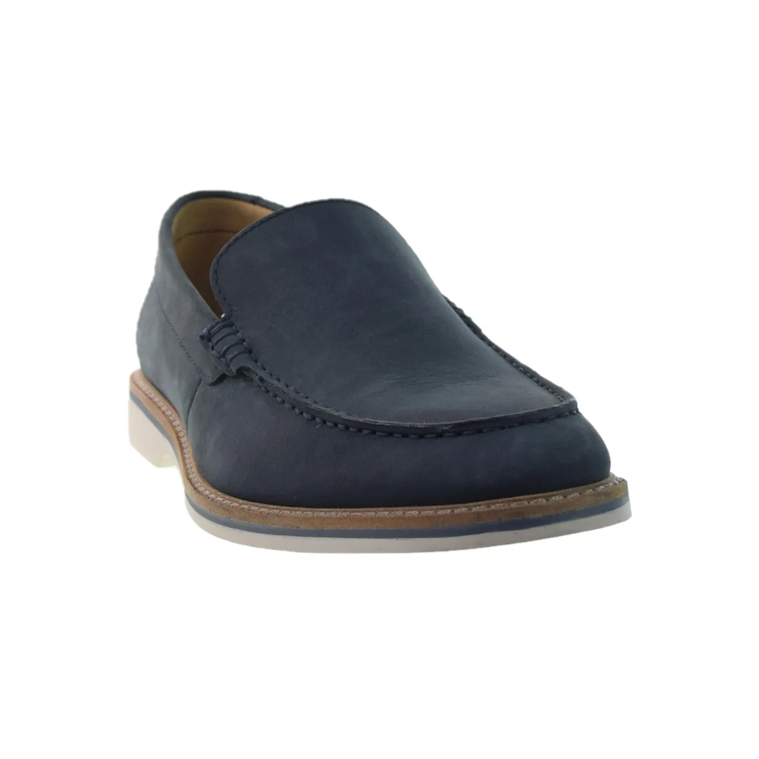 Clarks Atticus Edge Men's Slip-On Loafers Navy Nubuck