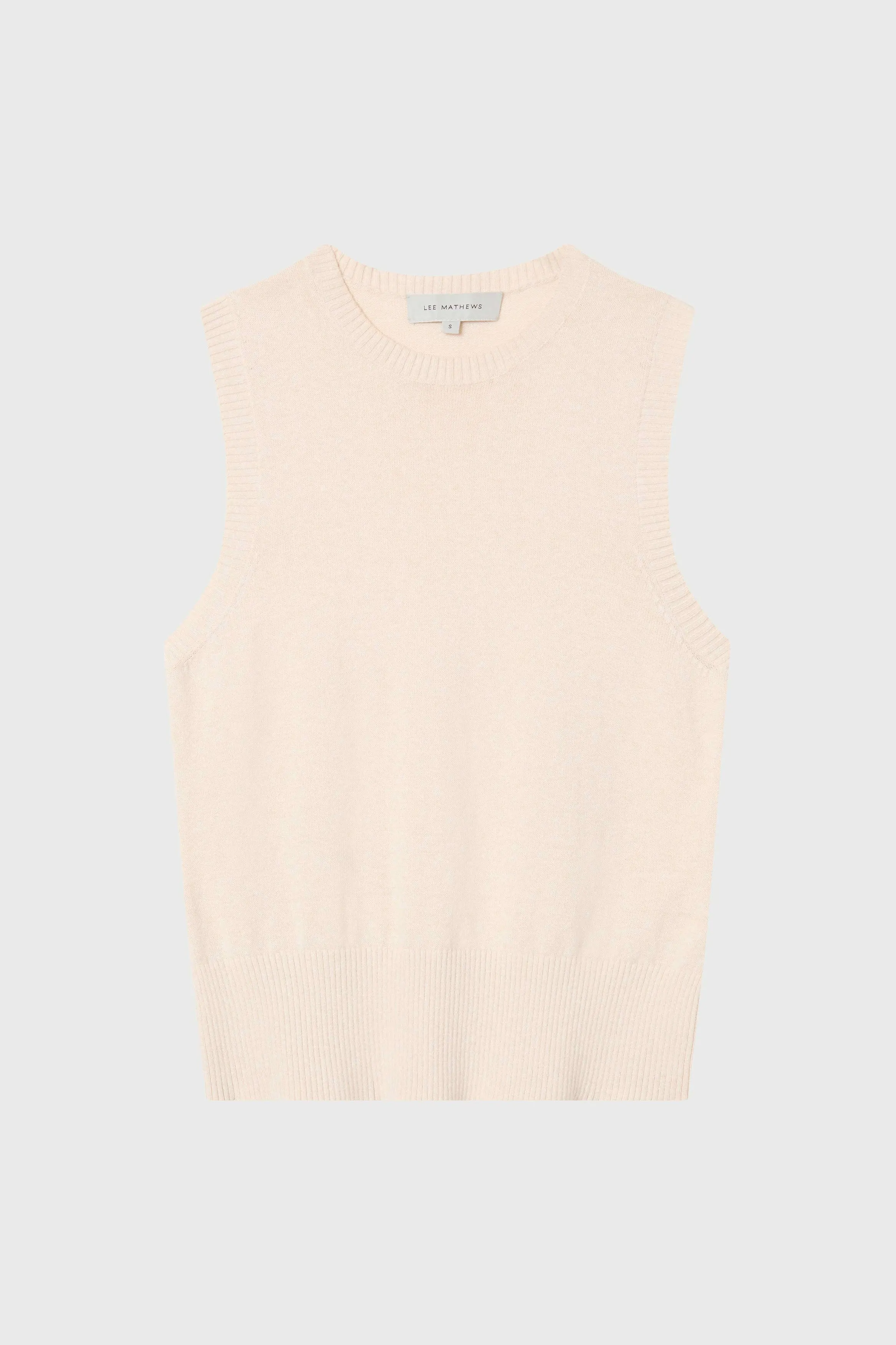 Cotton Cashmere Crew Neck Tank