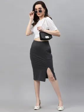 Dark Grey Bodycon Skirt