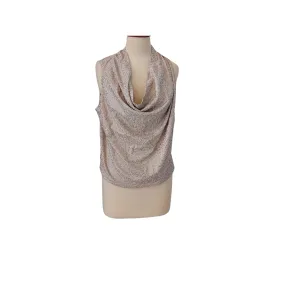 DKNY Ivory Sequins Sleeveless Top | Brand New |