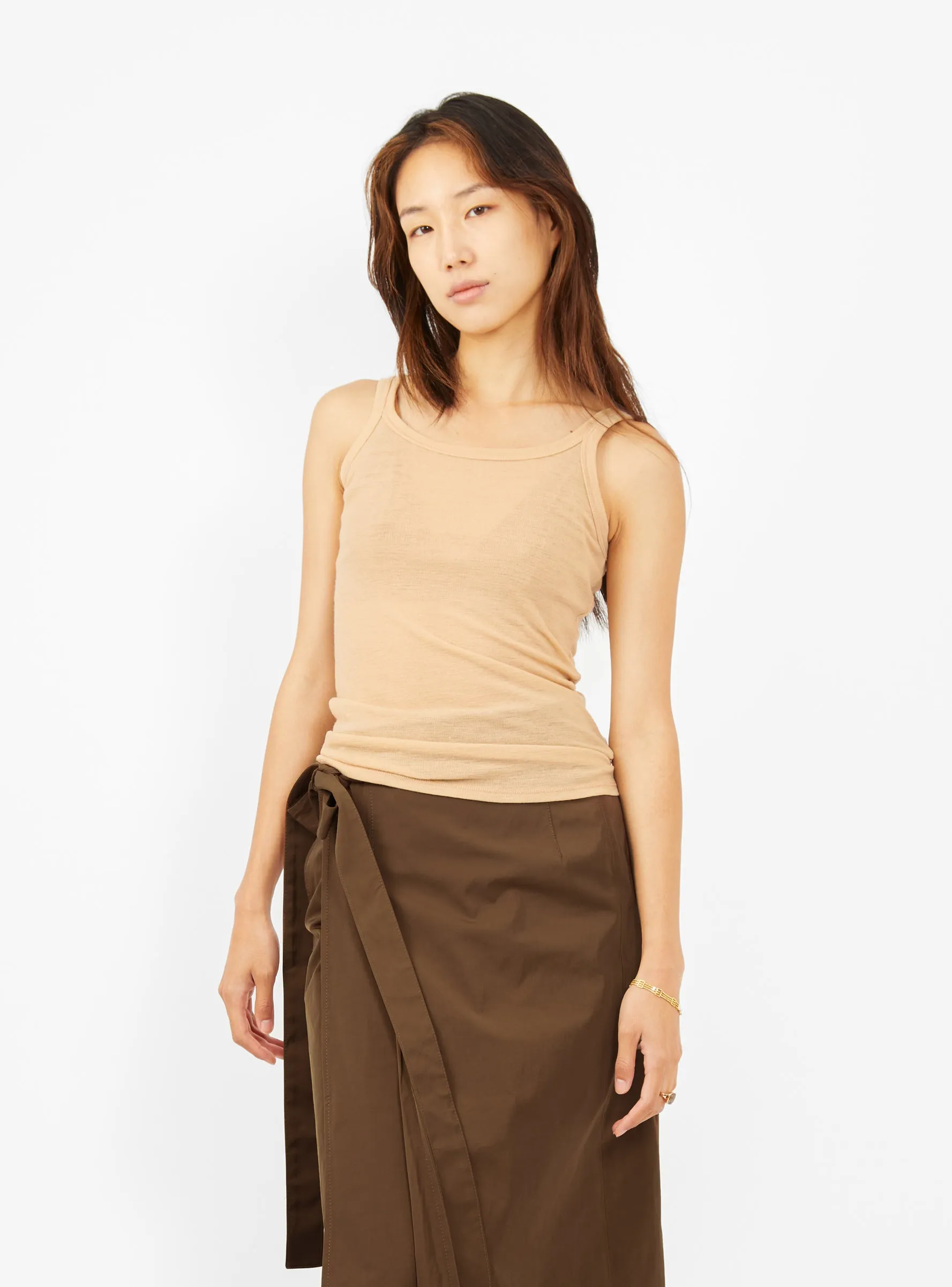 Drive Tank Top Beige