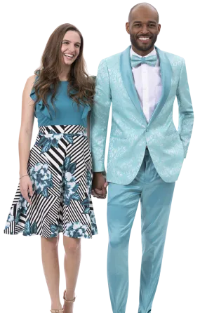 EJ Samuel Teal Suit JP115