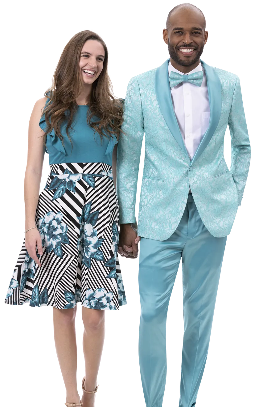 EJ Samuel Teal Suit JP115