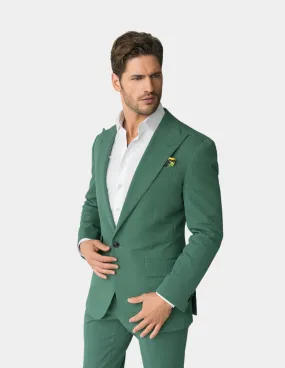 Green Seersucker Single Breasted Suit