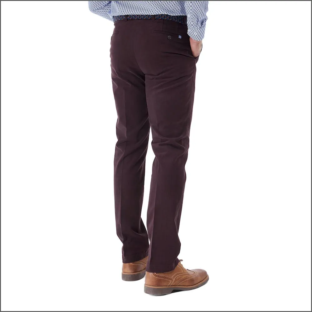 Gurteen Longford Winter Grape Stretch Cotton Chino 