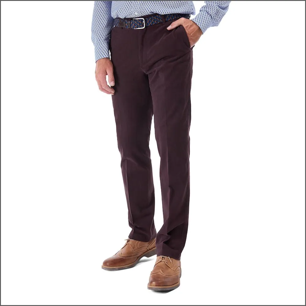 Gurteen Longford Winter Grape Stretch Cotton Chino 