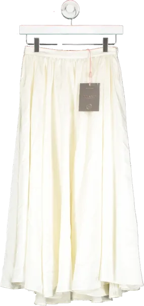 House of CB Cream Suzette Voluminous Midi Skirt UK S