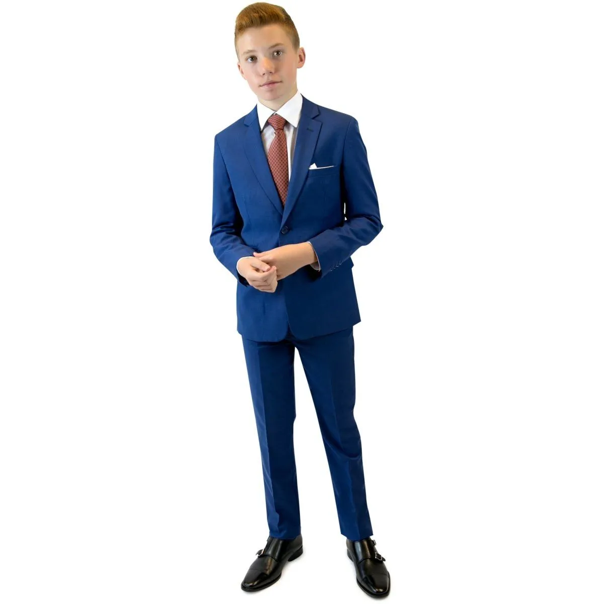 Isaac Mizrahi Boys Slim 2 Piece Suit_Cobalt Blue ST2007