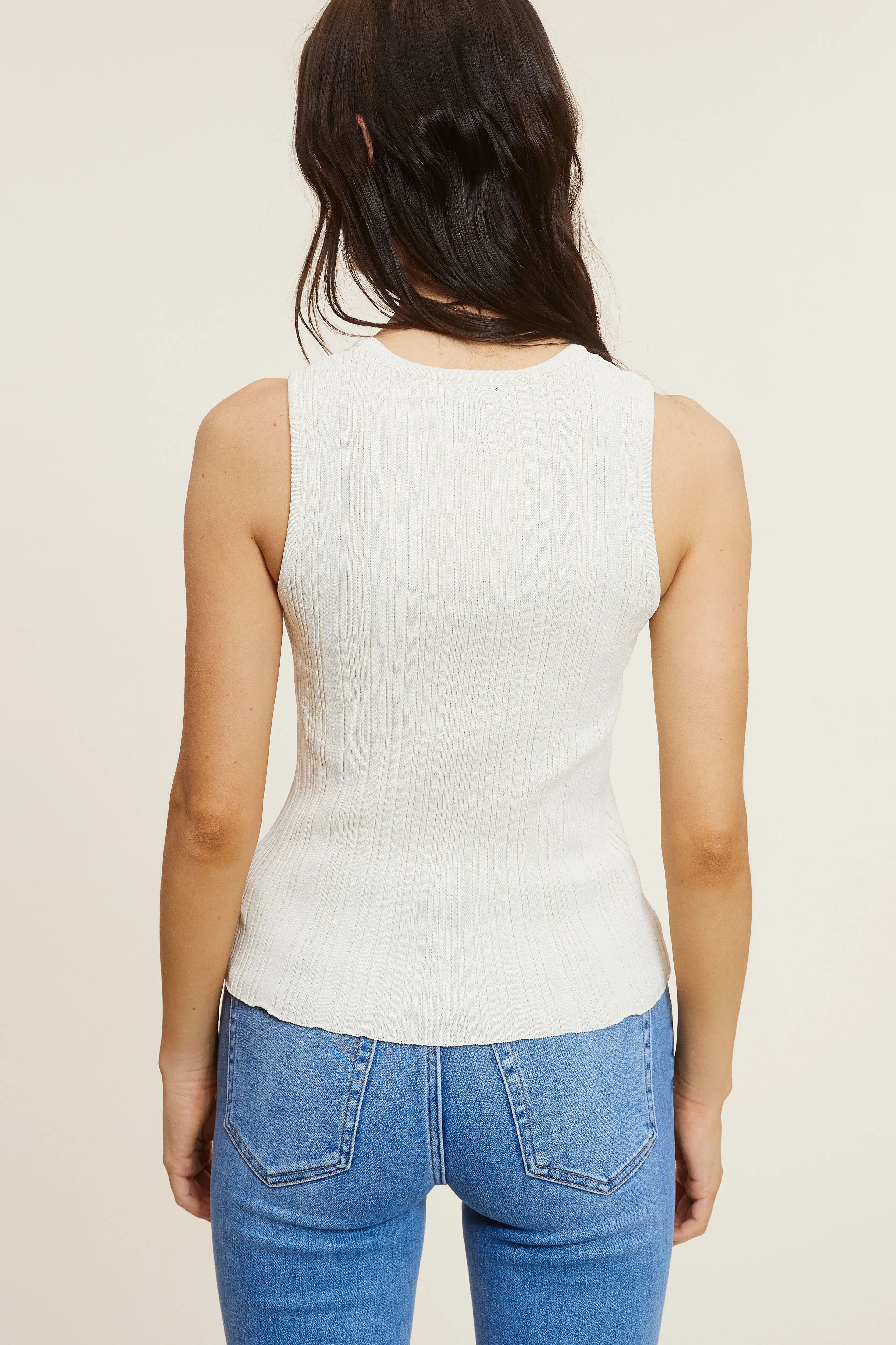 Ivory Knit Tank Top