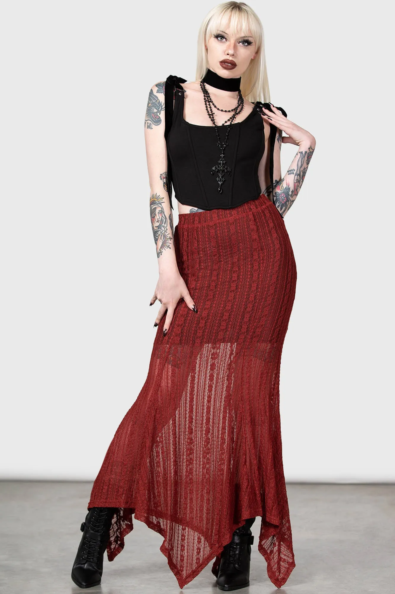 Juliet's Betrayal Maxi Skirt [RED]