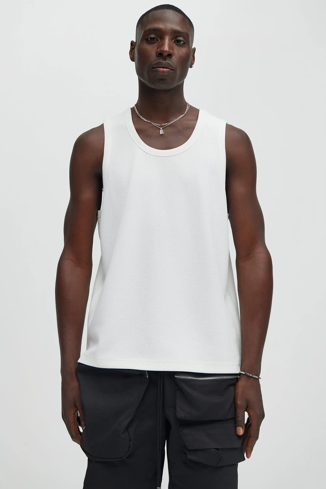 Kamryn Textured Tank Top - Off White