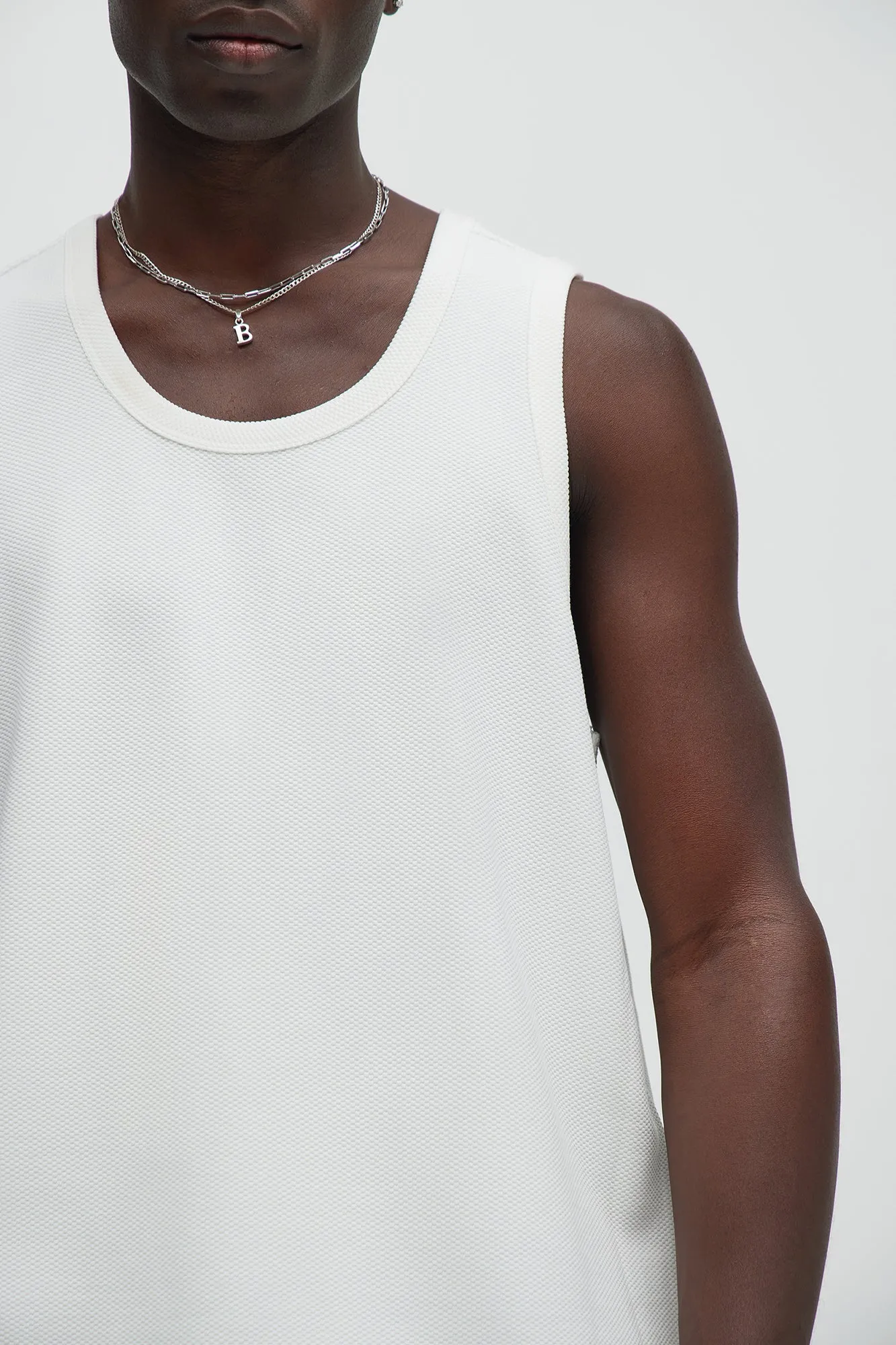 Kamryn Textured Tank Top - Off White