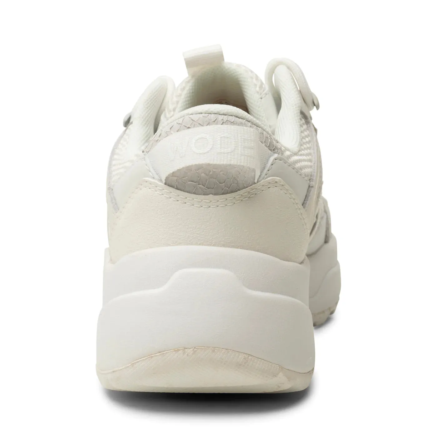 LAST PAIR in 36 - Woden Sif Reflective Sneaker - Blanc de Blanc