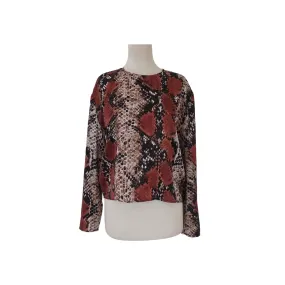 Mango Brown Snakeprint Satin Top | Like New |