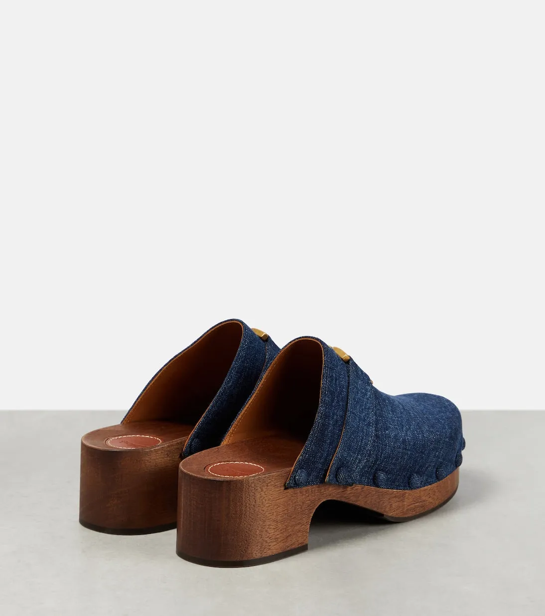 Marcie Chloé denim clogs, blue