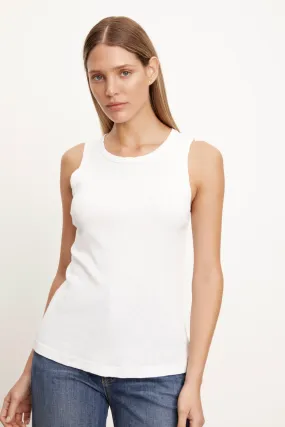 Maxie04 Velvet Ribbed Tank Top