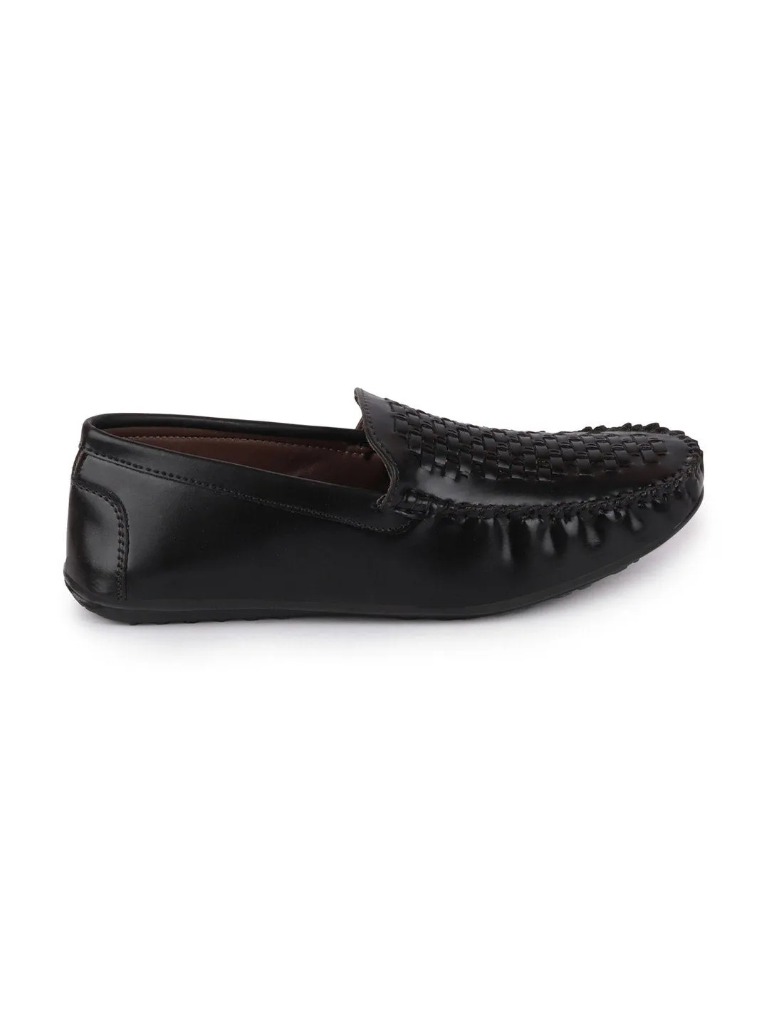 Men Black Casual Slip-On Loafers