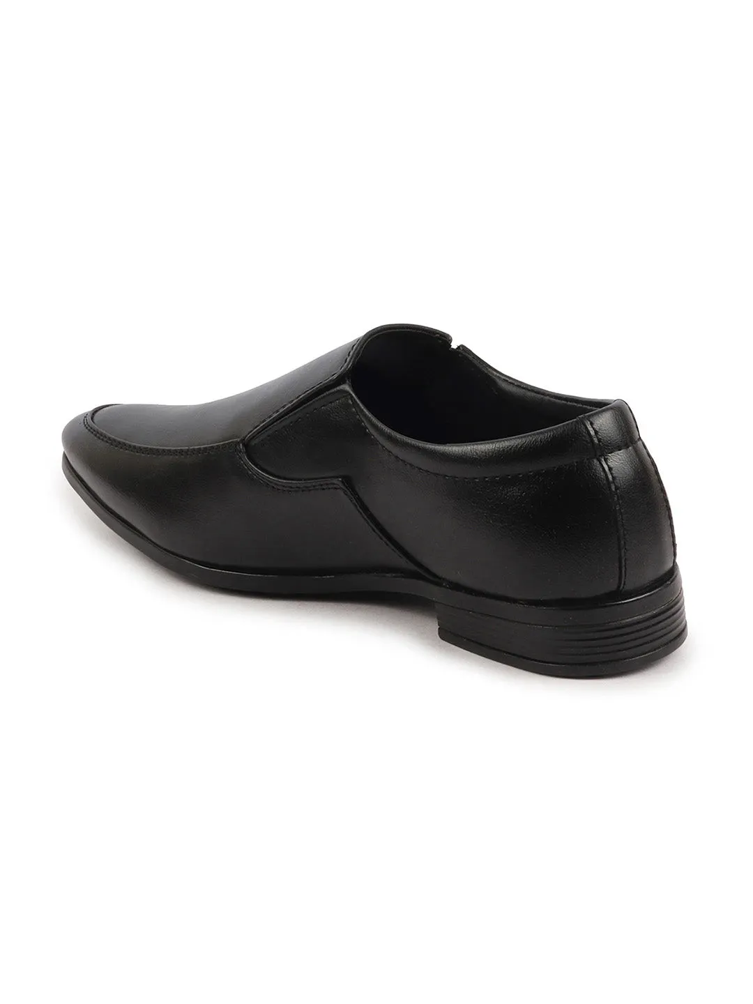 Men Black Formal Office Meeting Slip On Shoes