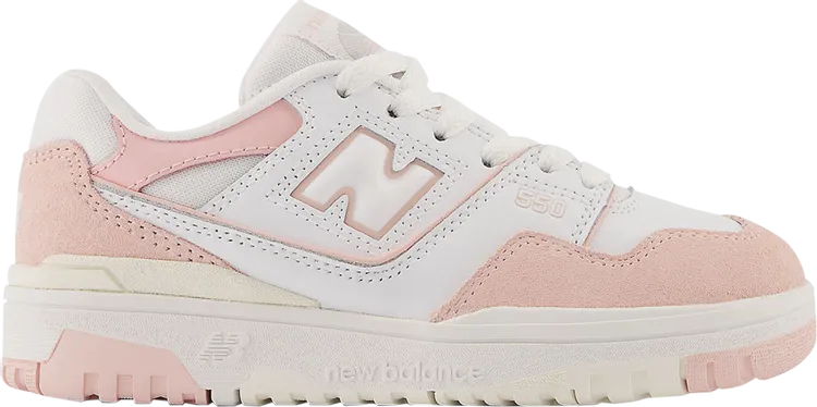 New Balance 550 Little Kid 'White Pink Haze' Sneakers, Pink