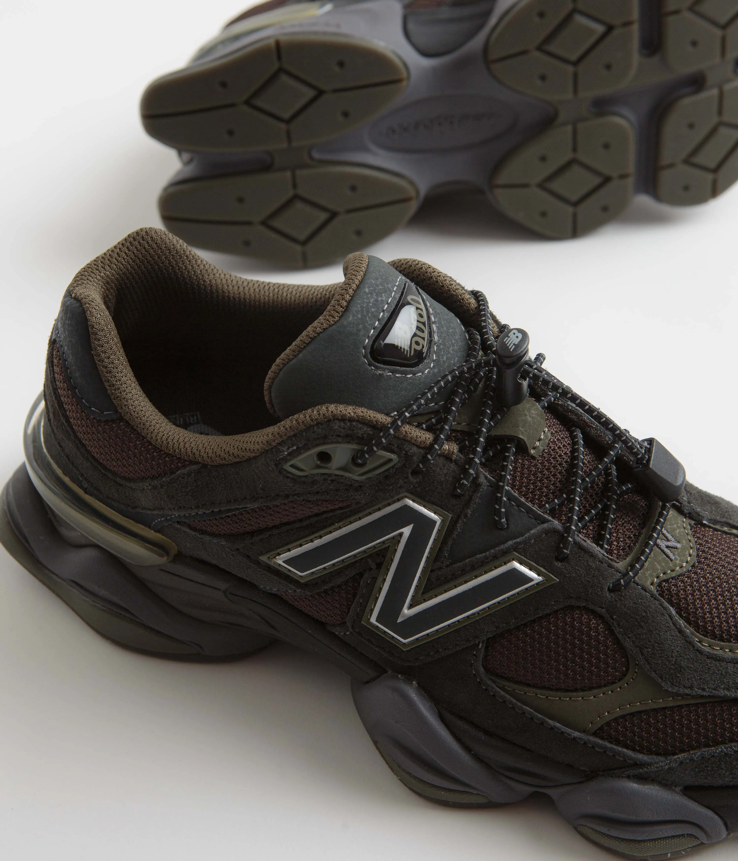 New Balance 9060 Shoes - Blacktop / Dark Moss