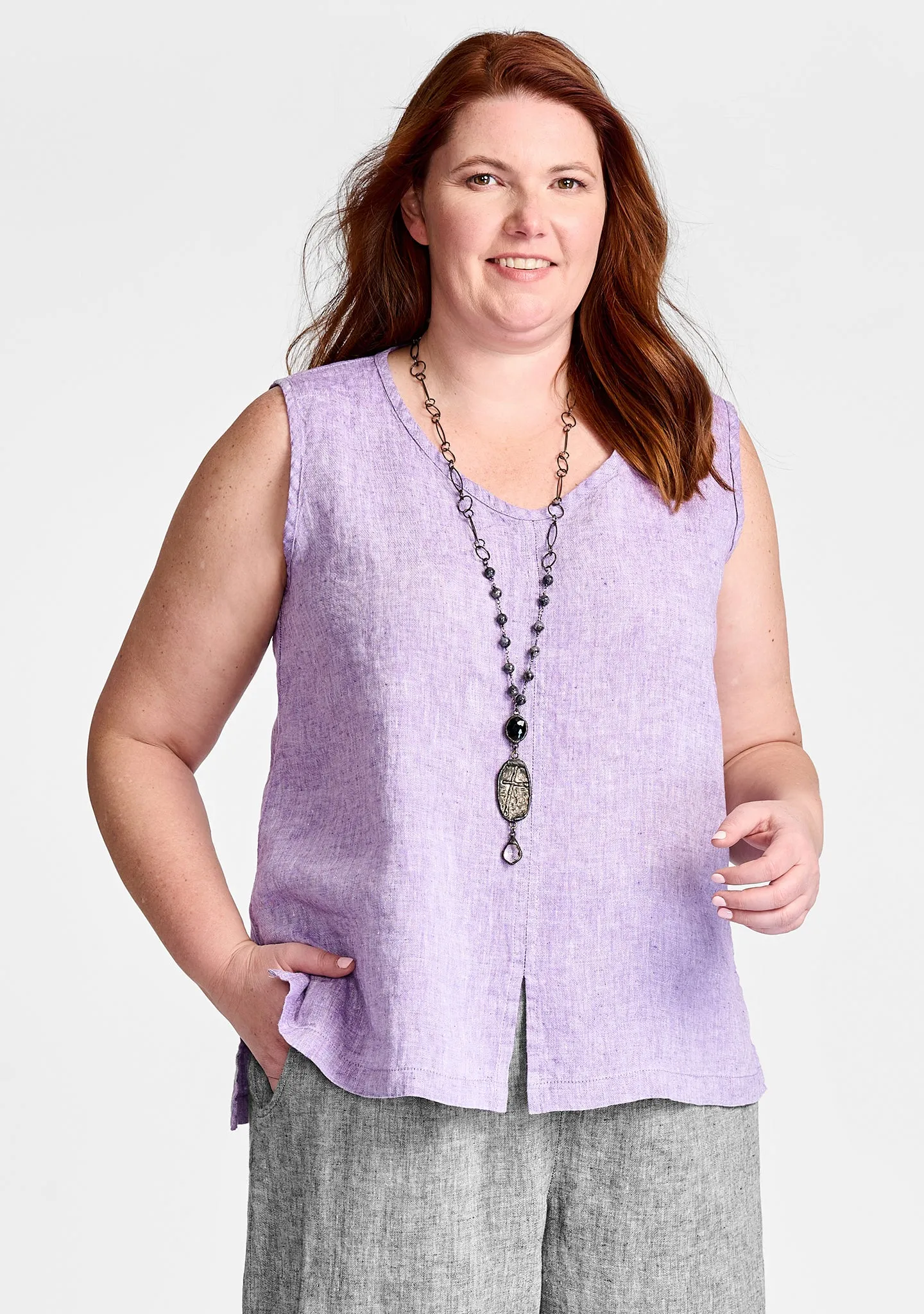 Open Tank - Linen Tank Top