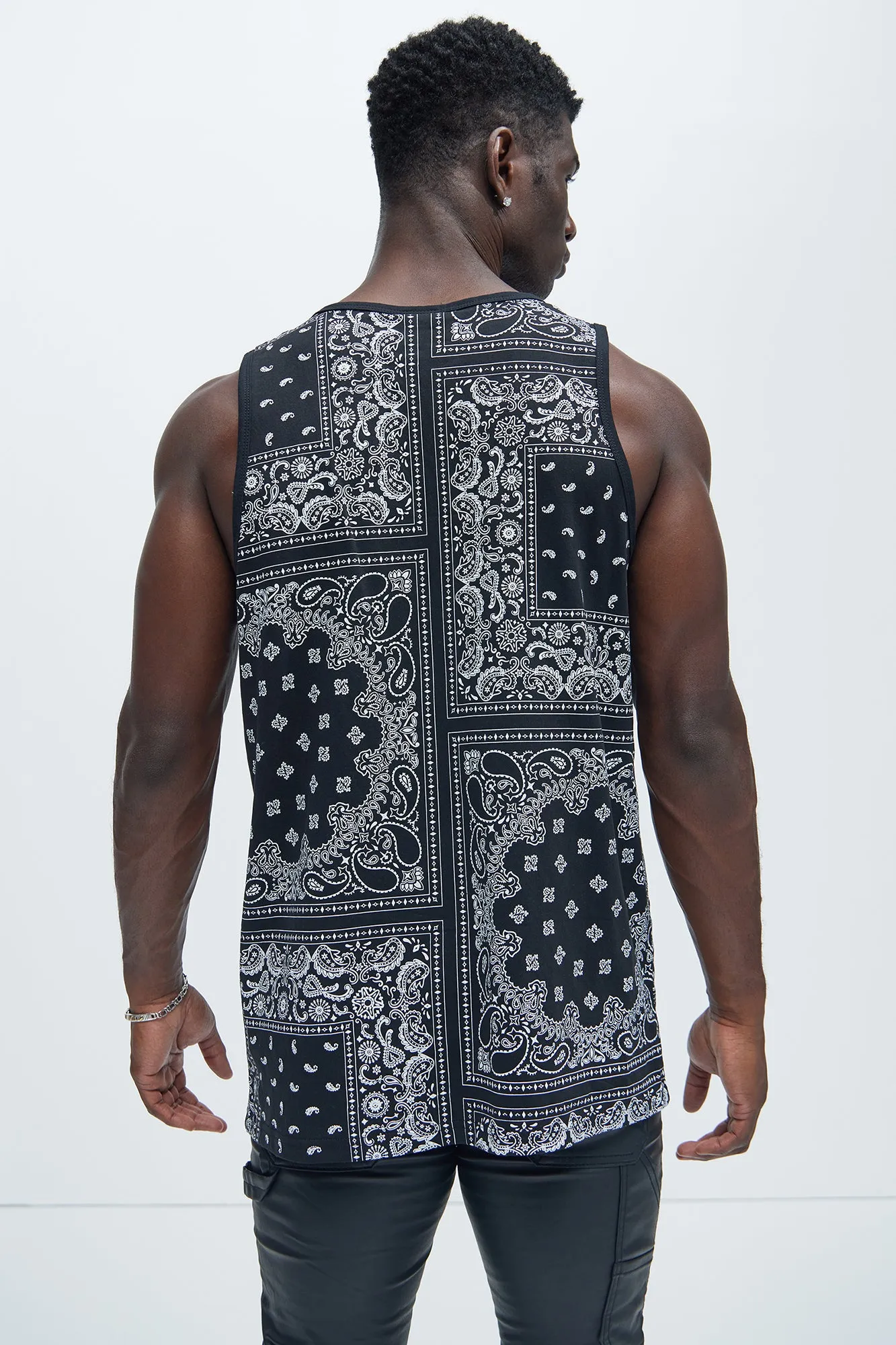 Paisley Tank Top - Black