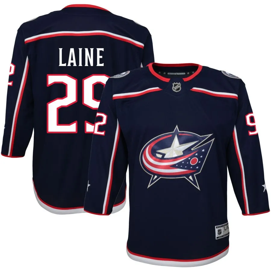 Patrik Laine Columbus Blue Jackets Youth Home Premier Jersey - Navy