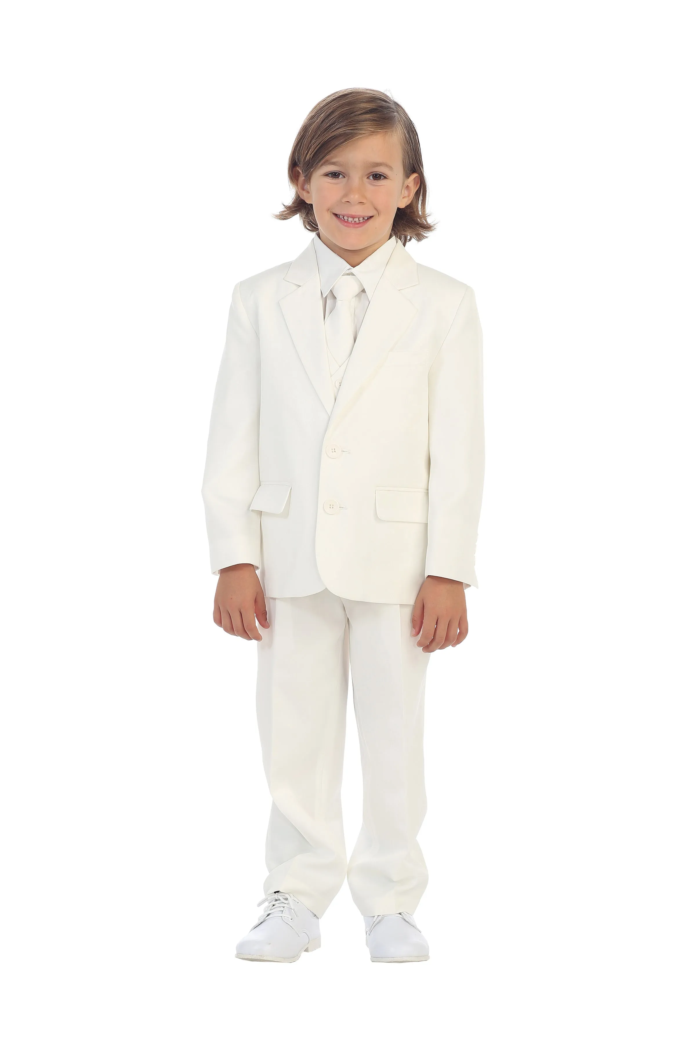 "Charlie" Kids Ivory Suit 5-Piece Set