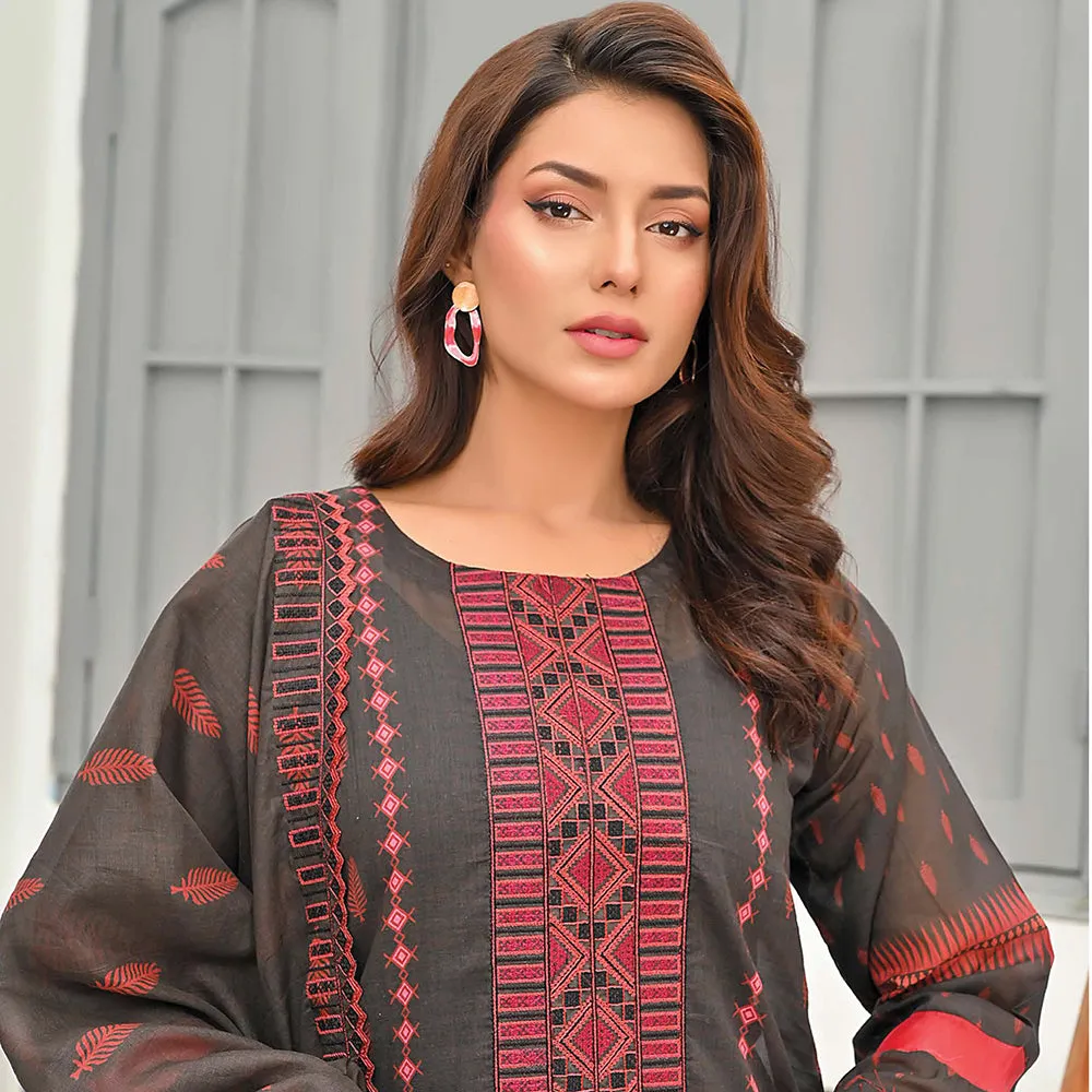 Sophia Lawn Printed Embroidered Unstitched 3Pcs Suit - 7