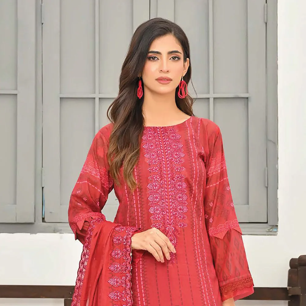 Sophia Lawn Printed Embroidered Unstitched 3Pcs Suit - 8