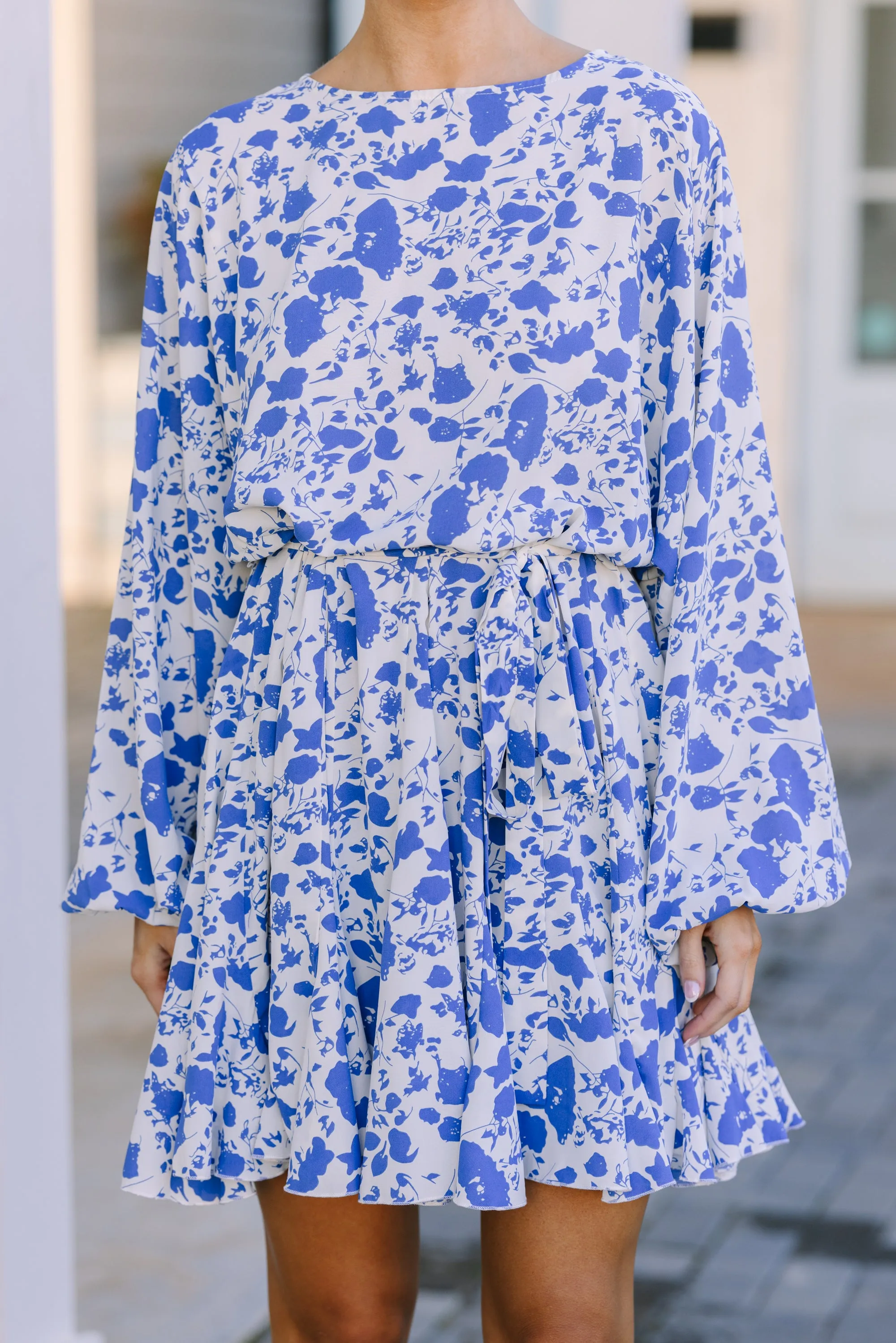 Stay Close Blue Floral Dress