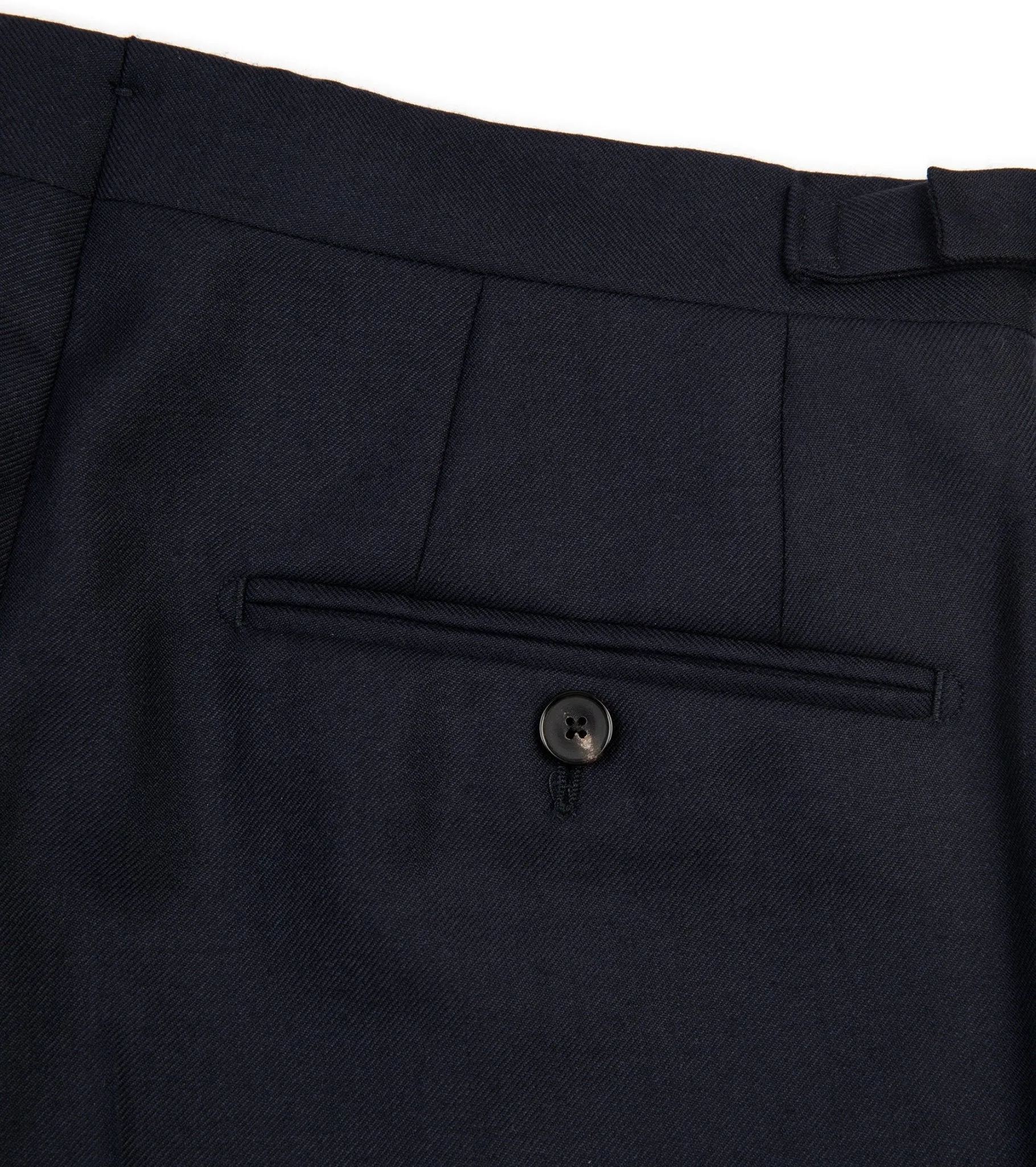 Trunk Wigmore Wool Twill Suit Trousers: Navy