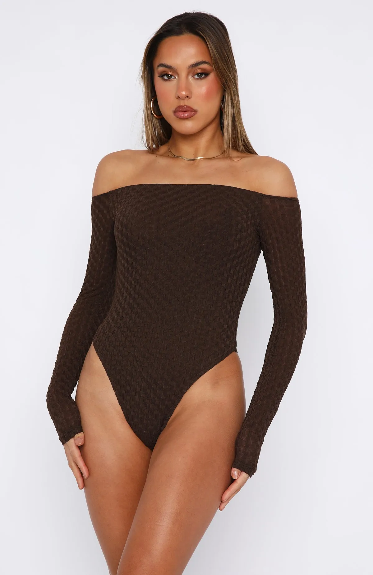 Twenty Eight Long Sleeve Bodysuit Chocolate