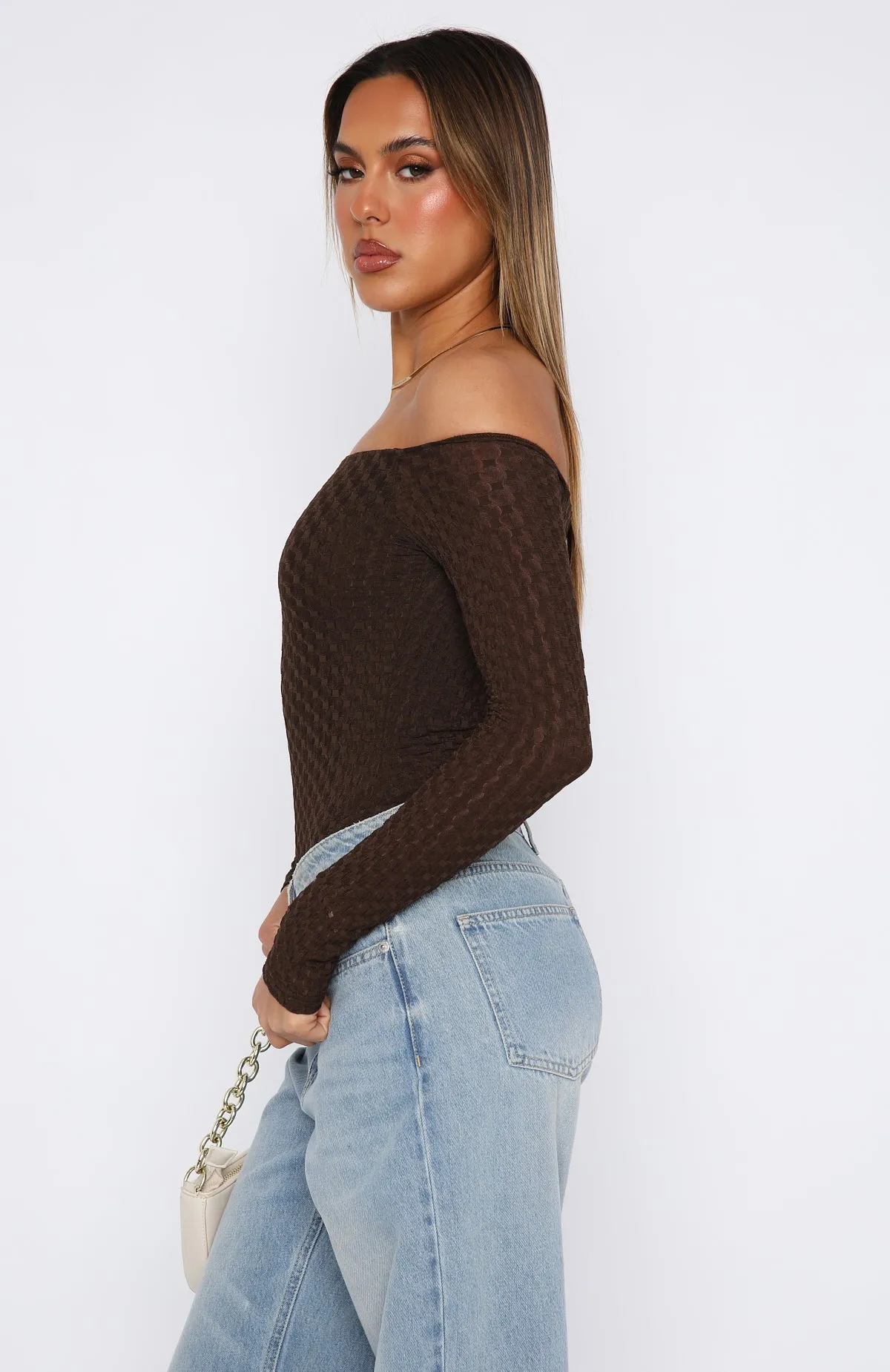 Twenty Eight Long Sleeve Bodysuit Chocolate