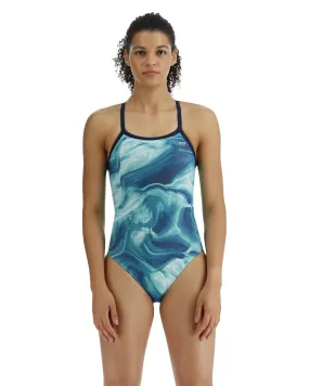 TYR Women's Mezio Durafast Elite Diamondfit Swimsuit | Teal/Multi