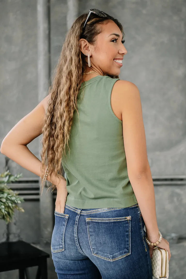 Vintage Vibe Tank Top | Green