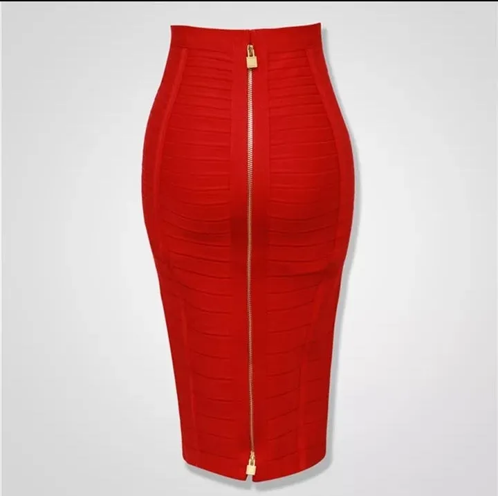 WOMEN PENCIL ZIPPER SKIRT