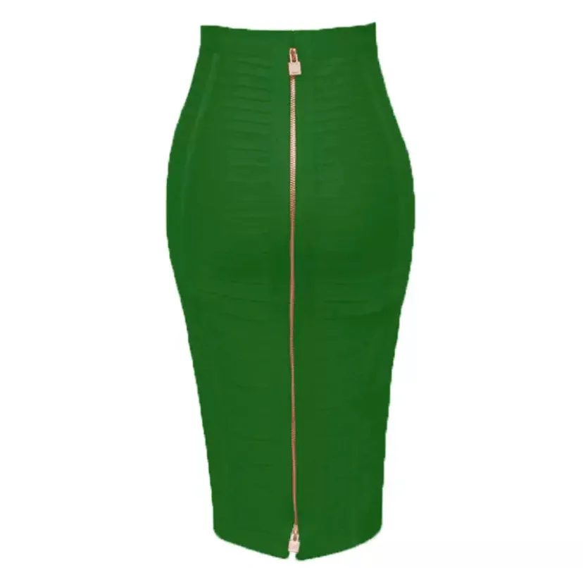 WOMEN PENCIL ZIPPER SKIRT