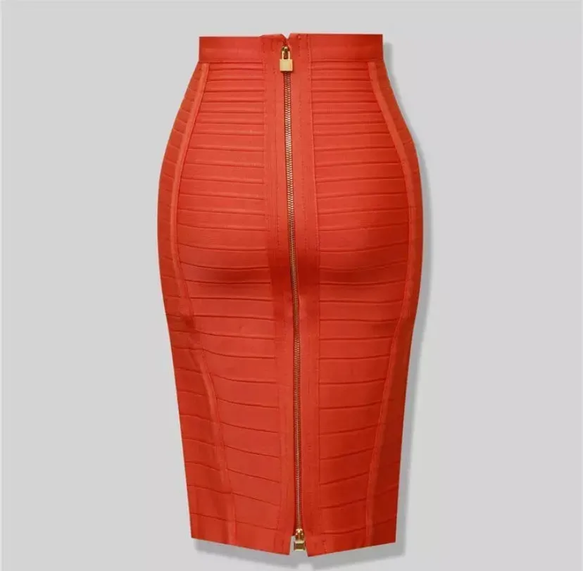 WOMEN PENCIL ZIPPER SKIRT