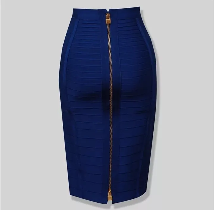 WOMEN PENCIL ZIPPER SKIRT