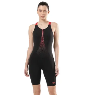 Women's Endurance Hydrorpo Legsuit Swimwear  - Black  &  Fed Red