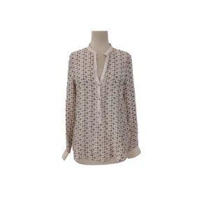 ZARA Ivory Printed Satin Top | Gently Used |